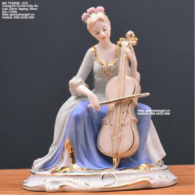 TƯỢNG SỨ CÔ GÁI CHÂU ÂU